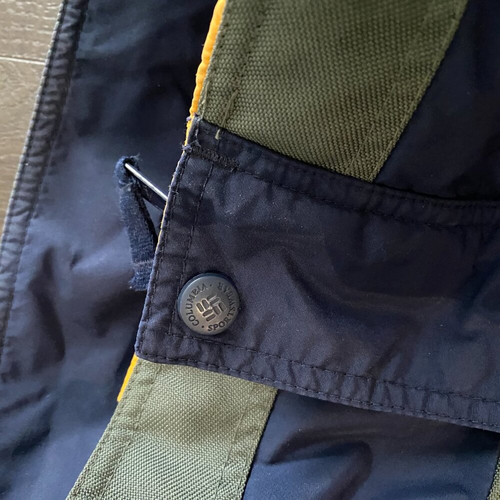 COLUMBIA 'BUGABOO' JACKET NAVY GREEN YELLOW SIZE LARGE PREOWNED - Picture 5 of 16